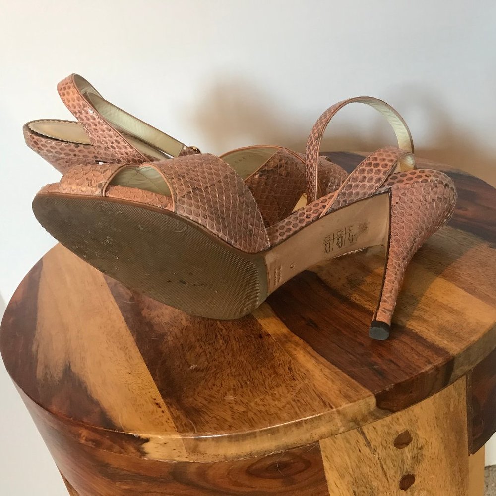 Ysl Yves Saint Laurent Python Heels Size 41 - image 6